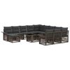 vidaXL Conjunto de Sof&aacute; de Jardim 13 unid. Cinza e Cinza Escuro