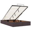 vidaXL Estrutura de cama otomana com colch&atilde;o 120x190cm castanho escuro