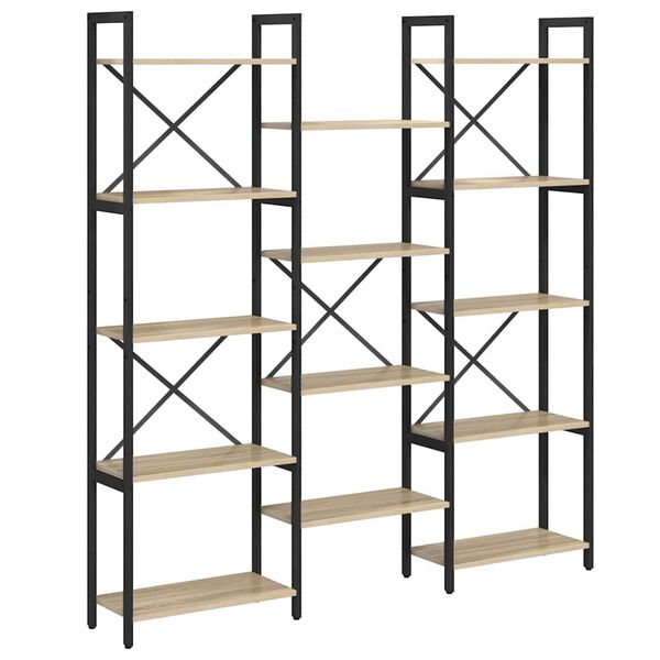 vidaXL Estante Carvalho Sonoma 156 x 25 x 167 cm Madeira processada