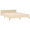 vidaXL Estrutura de cama sem colch&atilde;o 140x190 cm tecido cor creme