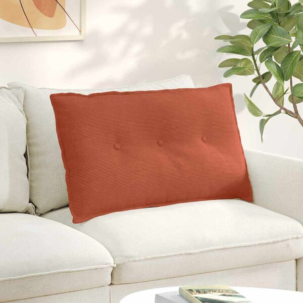 vidaXL Travesseiro para Costas Laranja Vermelho 80 x 50 cm
