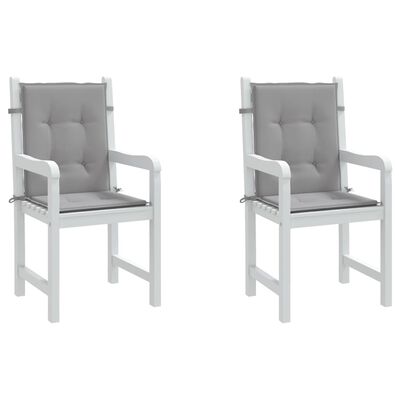 vidaXL Almofadões lombares p/ cadeiras de jardim 2pcs oxford cinza