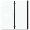 vidaXL Divis&oacute;ria de chuveiro dobr&aacute;vel 2 pain&eacute;is ESG 120x140 cm preto