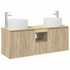 vidaXL Conjunto de Arm&aacute;rios para Banheiro 3 unid. Carvalho Sonoma