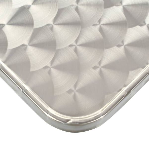 vidaXL Mesa de jardim 80x80x70 cm alum&iacute;nio prateado