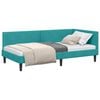 vidaXL Estrutura de Cama de Canto Turquesa 80 cm x 200 cm Veludo