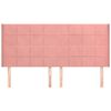 vidaXL Cabeceira cama c/ abas veludo 163x16x118/128 cm rosa