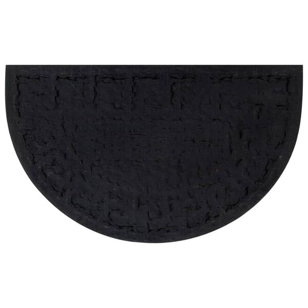 vidaXL Tapete de porta semicircular 45x75 cm borracha e fibra de coco