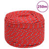 vidaXL Corda de barco 8 mm 250 m polipropileno vermelho