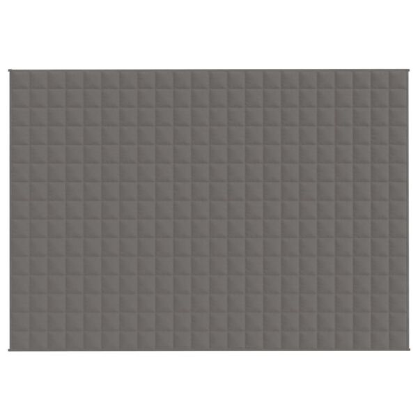 vidaXL Manta pesada 7 kg 155x220 cm tecido cinza