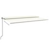 vidaXL Toldo retr&aacute;til autom&aacute;tico 600x350 cm creme