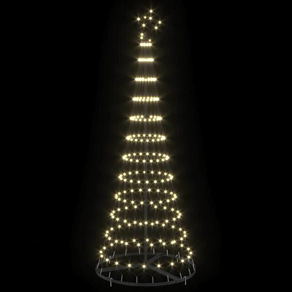 vidaXL &Aacute;rvore de Natal LED com 230 LEDs Branco quente 184.5 cm Metal