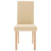 vidaXL Cadeiras de jantar 2 pcs tecido cor creme