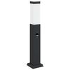 vidaXL Lumin&aacute;ria de poste com sensor, 50 cm, preta, IP44