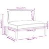vidaXL Conjunto de Sof&aacute;s com almofada Liso Cinzeto 120 x 80 x 69 cm