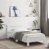 vidaXL Estrutura cama c/ cabeceira 90x200 cm derivados madeira branco