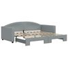 vidaXL Sof&aacute;-cama com gavet&atilde;o 90x190 cm tecido cinzento-claro