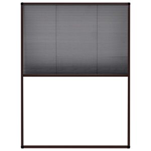 vidaXL Tela anti-insetos plissada p/ janela 60x80 cm alum&iacute;nio castanho