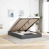 vidaXL Estrutura de cama otomana sem colch&atilde;o 140x200cm cinzento-escuro