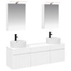 vidaXL Conjunto de Arm&aacute;rios para Banheiro 5 pcs Branco