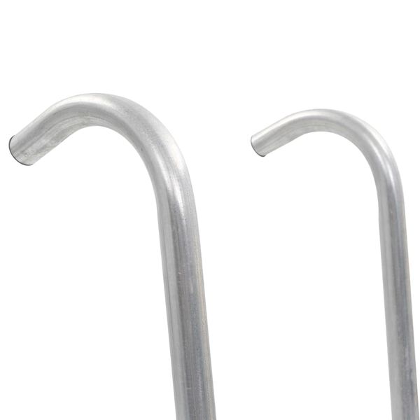 vidaXL Escada de 2 degraus para trampolim 102,6 cm aço prateado