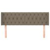 vidaXL Cabeceira cama abas tecido 163x16x78/88 cm cinzento-acastanhado
