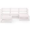 vidaXL 5 pcs conjunto lounge de jardim pinho maci&ccedil;o branco