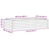 vidaXL Vaso/floreira de jardim 110x60x23 cm madeira de pinho maci&ccedil;a
