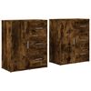vidaXL Aparadores 2 pcs 60x31x70 cm derivados madeira carvalho fumado
