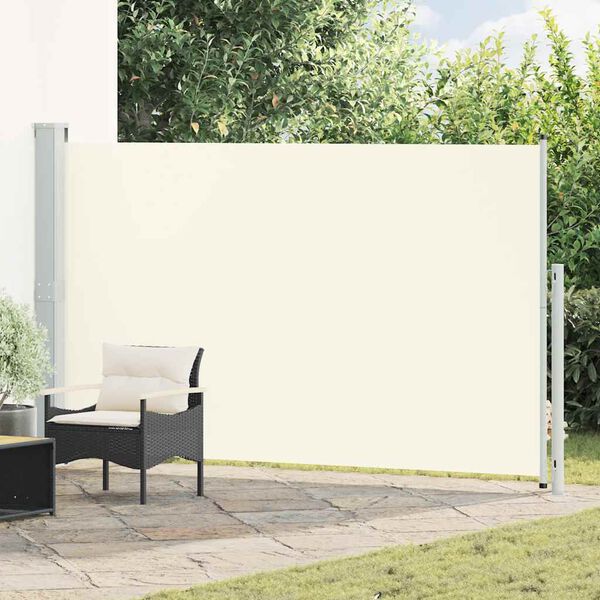 vidaXL Toldo lateral retr&aacute;til para p&aacute;tio 180x300 cm creme