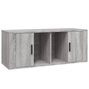 vidaXL M&oacute;vel de TV 100x35x40 cm derivados de madeira cinzento sonoma