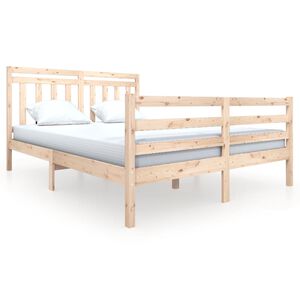 vidaXL Estrutura de cama 160x200 cm madeira maci&ccedil;a