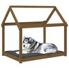 vidaXL Cama para c&atilde;es 111x80x100 cm pinho maci&ccedil;o castanho mel