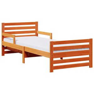 vidaXL Estrutura da Cama com colch&atilde;o Castanho 80 x 200 cm