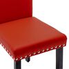 vidaXL Cadeiras de jantar 6 pcs couro artificial vermelho-tinto