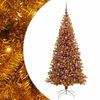 vidaXL &Aacute;rvore de Natal com 300 LEDs com suporte Ouro 180 cm PET
