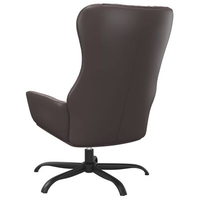 vidaXL Cadeira de descanso couro artificial castanho