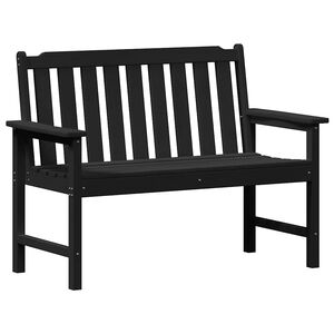 vidaXL Banco de jardim Preto 120 x 59 x 88 cm HDPE