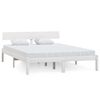 vidaXL Estrutura de cama 120x200 cm pinho maci&ccedil;o branco