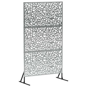 vidaXL Protetor de Privacidade 100 x 50 x 180 cm A&ccedil;o Galvanizado