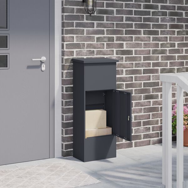 vidaXL Caixa para entrega de pacotes Antracite 44,5 x 29 x 110,5 cm