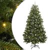 vidaXL &Aacute;rvore de Natal Artificial 270 cm 300 LED Branco quente Verde