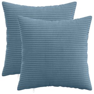 vidaXL Capa almofada 2 pcs HEERLEN Azul 30 x 30 cm cord&atilde;o