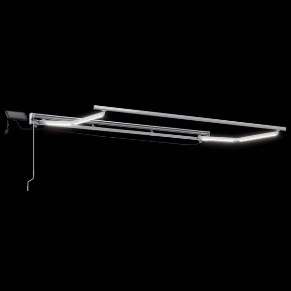 vidaXL Estrutura de Toldo Manual com LEDs Preto 3 x 2,5 m