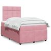 vidaXL Cama boxspring com colch&atilde;o 120x200 cm veludo rosa