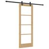 vidaXL Porta Deslizante ORKDAL Natural e Preto 73,5 x 198,5 cm