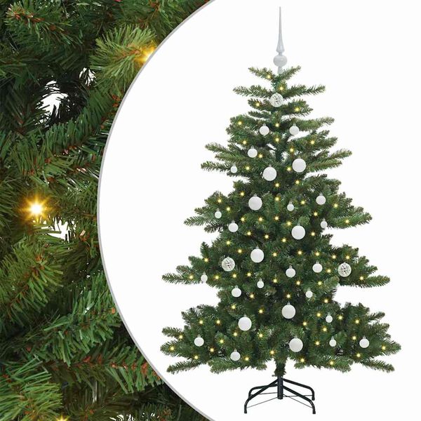 vidaXL &Aacute;rvore de Natal Articulada Artificial Verde 150 cm PVC e A&ccedil;o