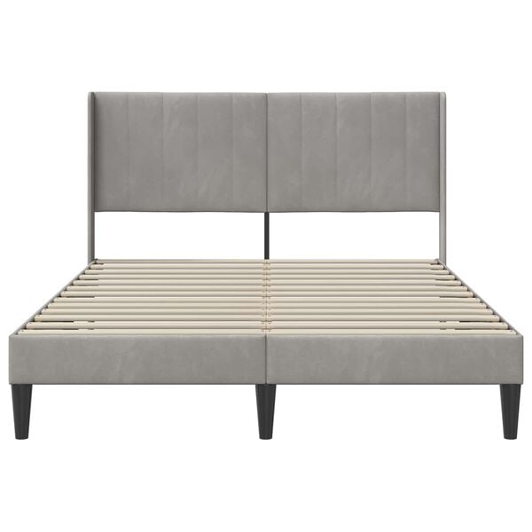 vidaXL Estrutura da Cama Cinzento-claro 120 x 190 cm Veludo
