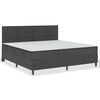 vidaXL Cama boxspring 200x200 cm tecido cinzento-escuro