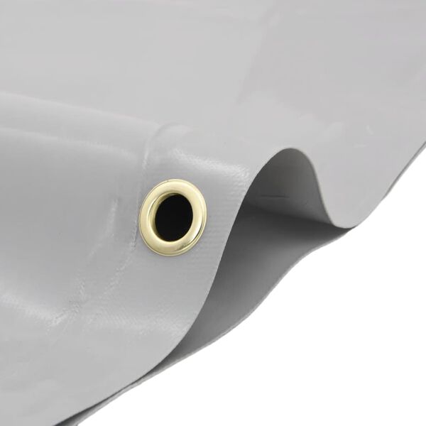 vidaXL Lona 5x6 m 650 g/m&sup2; cinzento